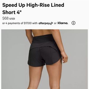 Lululemon Black shorts